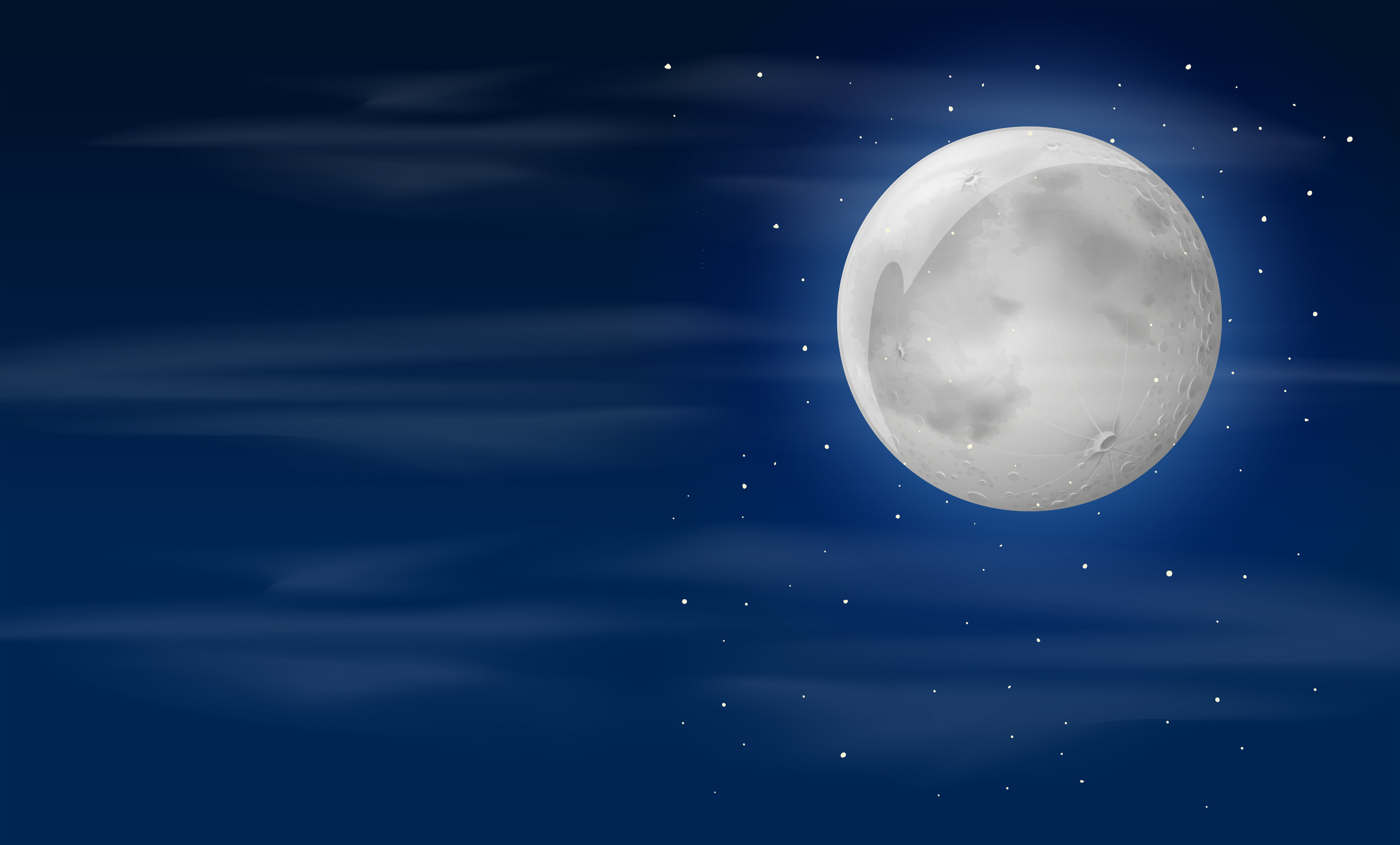 Night sky with moon